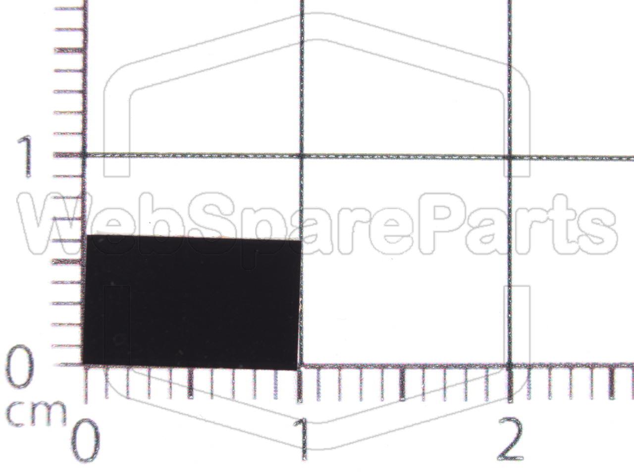 Rectangular Rubber Foot Self-adhesive 9.9mm x 6.0mm Height 1.6mm