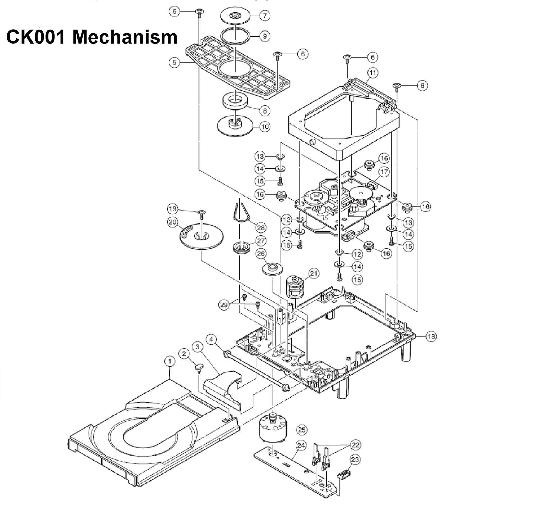 Control Cam for Yamaha CRX-E320 Mechanism Cd (Position 21)