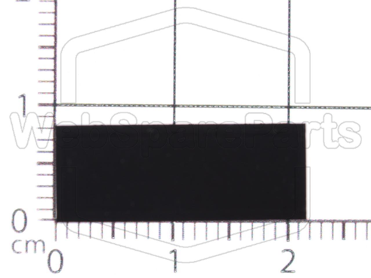 Rectangular Rubber Foot Self-adhesive 19.0m x 7.7mm Height 6.0mm