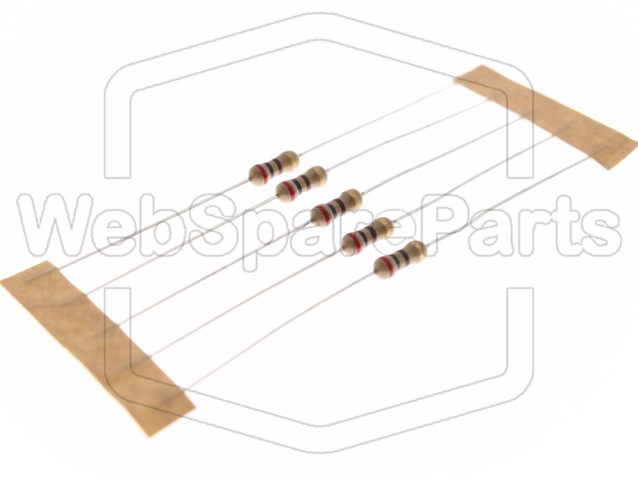 5x Resistenza a film di carbonio 200R 0.25W ±1% Ø2.5x6.8mm