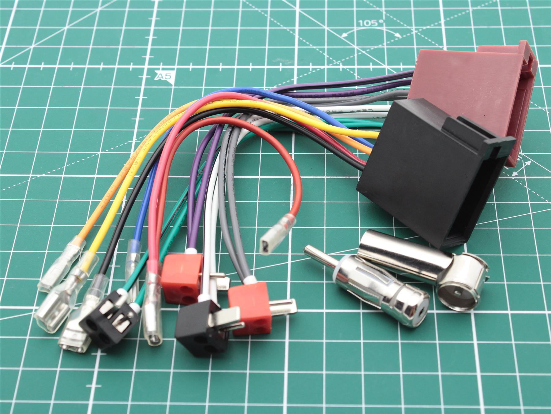 Vintage connectors Wire Harnesses Power & Speakers to ISO For Car Radio Blaupunkt