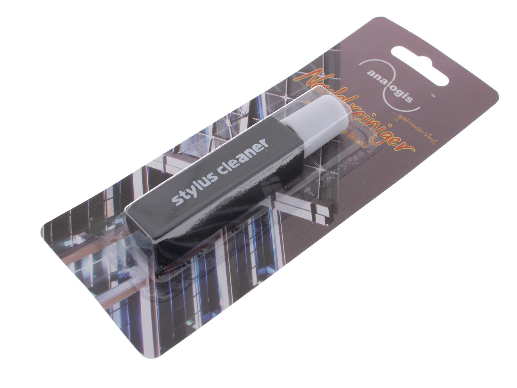 analogis stylus cleaner, cleaning fluid 20ml and stylus brush, blister pack