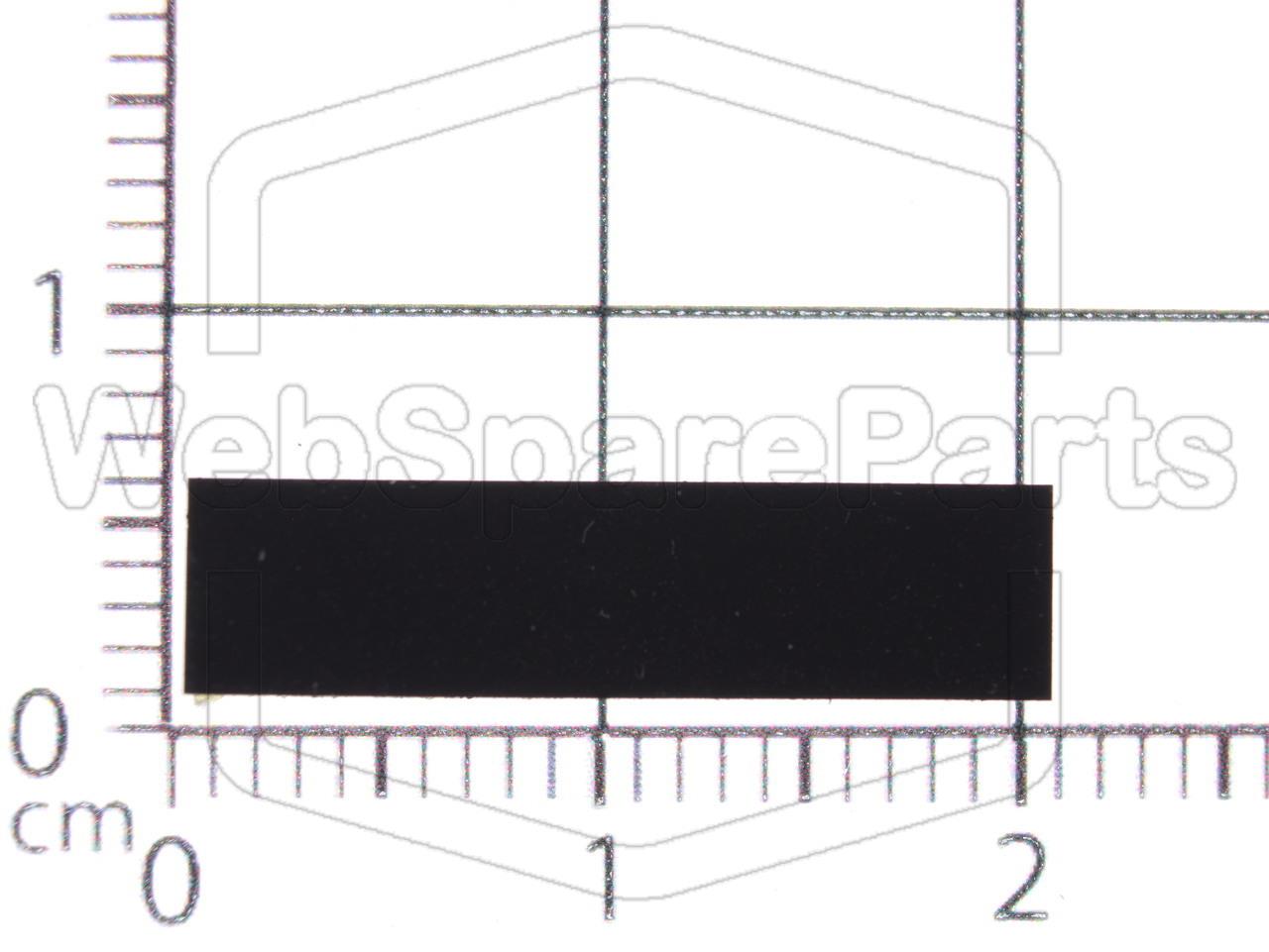 Rectangular Rubber Foot Self-adhesive 20.0mm x 5.0mm Height 1.5 mm