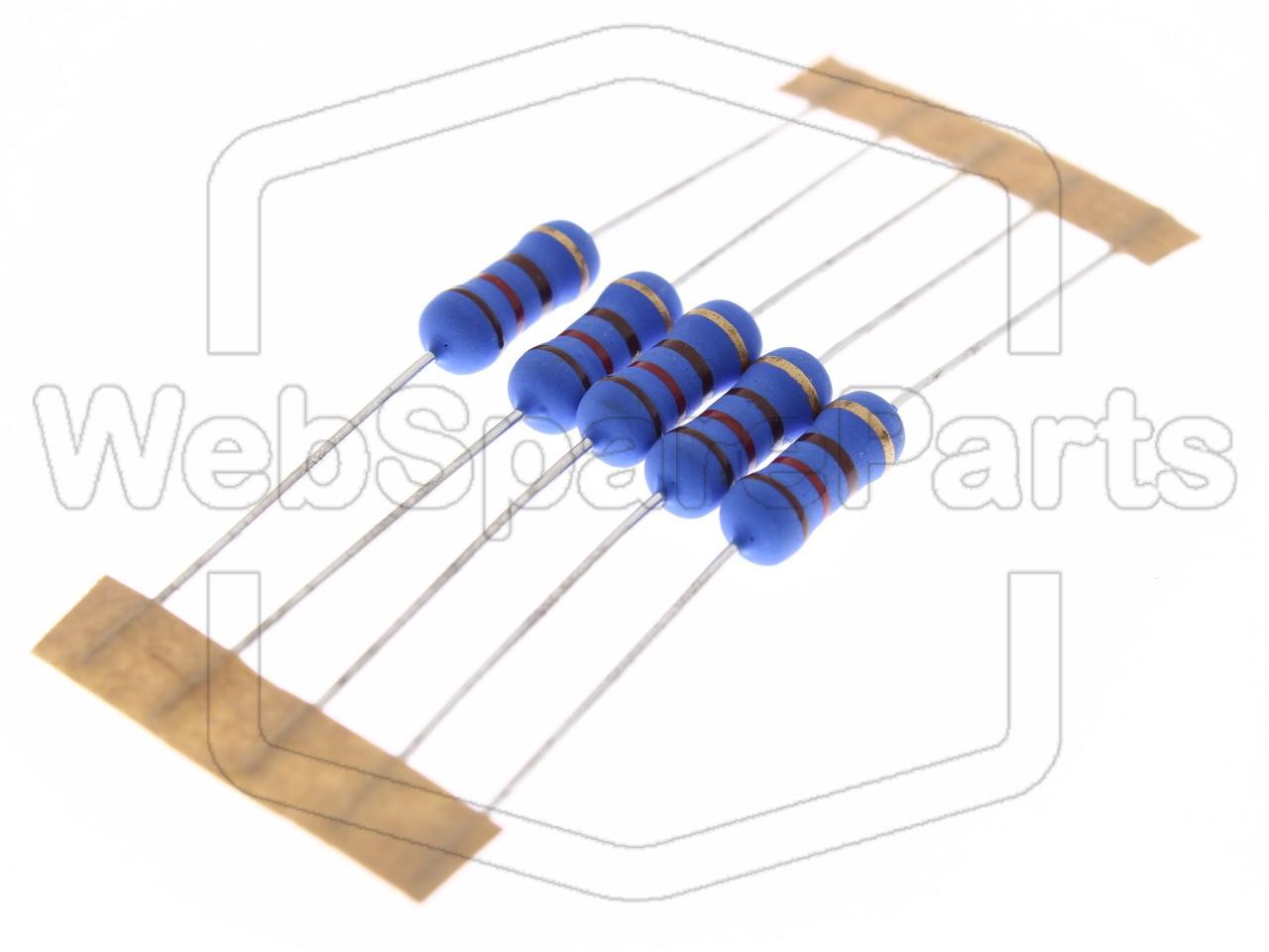5x Resistenza a film metallico 120R 2W ±5% Ø5x12mm