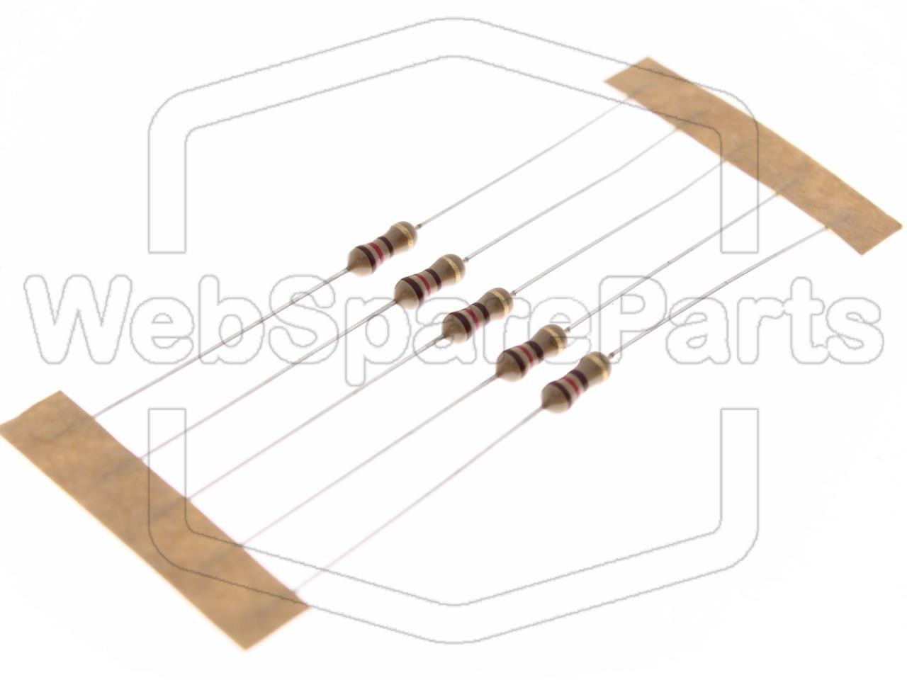 5x Resistenza a film di carbonio 120R 0.25W ±5% Ø2.5x6.8mm
