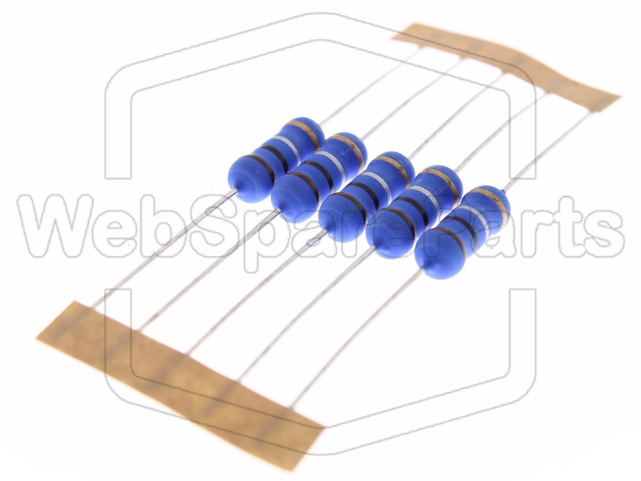 5x Resistenza a film metallico 0.1R 2W ±5% Ø5x12mm