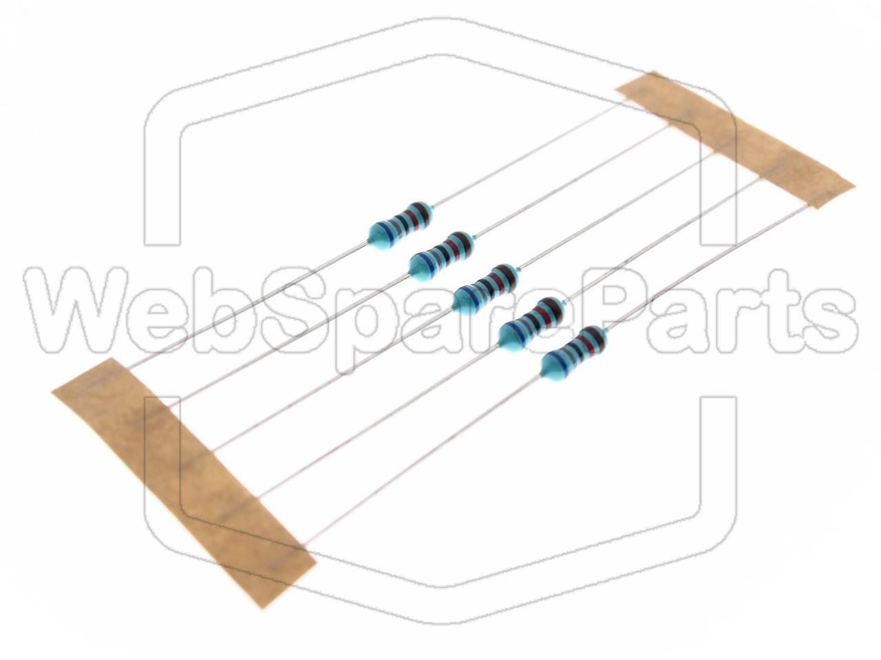 5x Resistenza a film metallico 68kR 0.6W ±1% Ø2.5x6.8mm