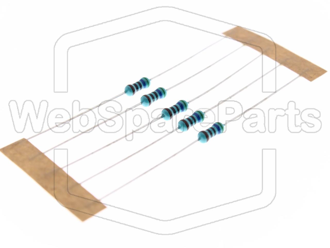 5x Resistenza a film metallico 560R 0.6W ±1% Ø2.5x6.8mm