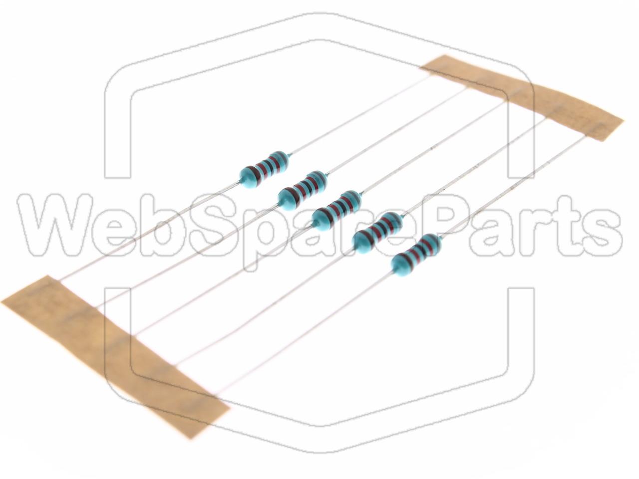 5x Resistenza a film metallico 82kR 0.6W ±1% Ø2.5x6.8mm