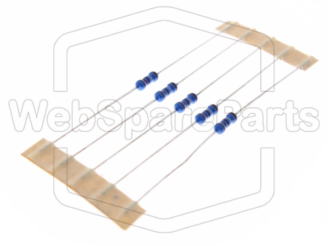 5x Resistenza a film metallico 8.2R 0.6W ±1% Ø2.4x6.3mm
