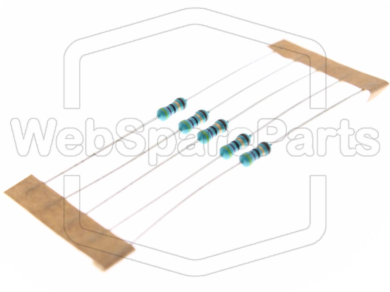 5x Resistenza a film metallico 47R 0.6W ±1% Ø2.5x6.8mm