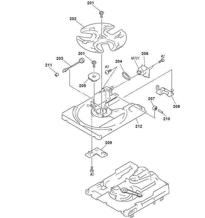 Replacement TRAY (SLIDE)  Pos.(212) for Sony MHC-VX550 CD Player Mechanism