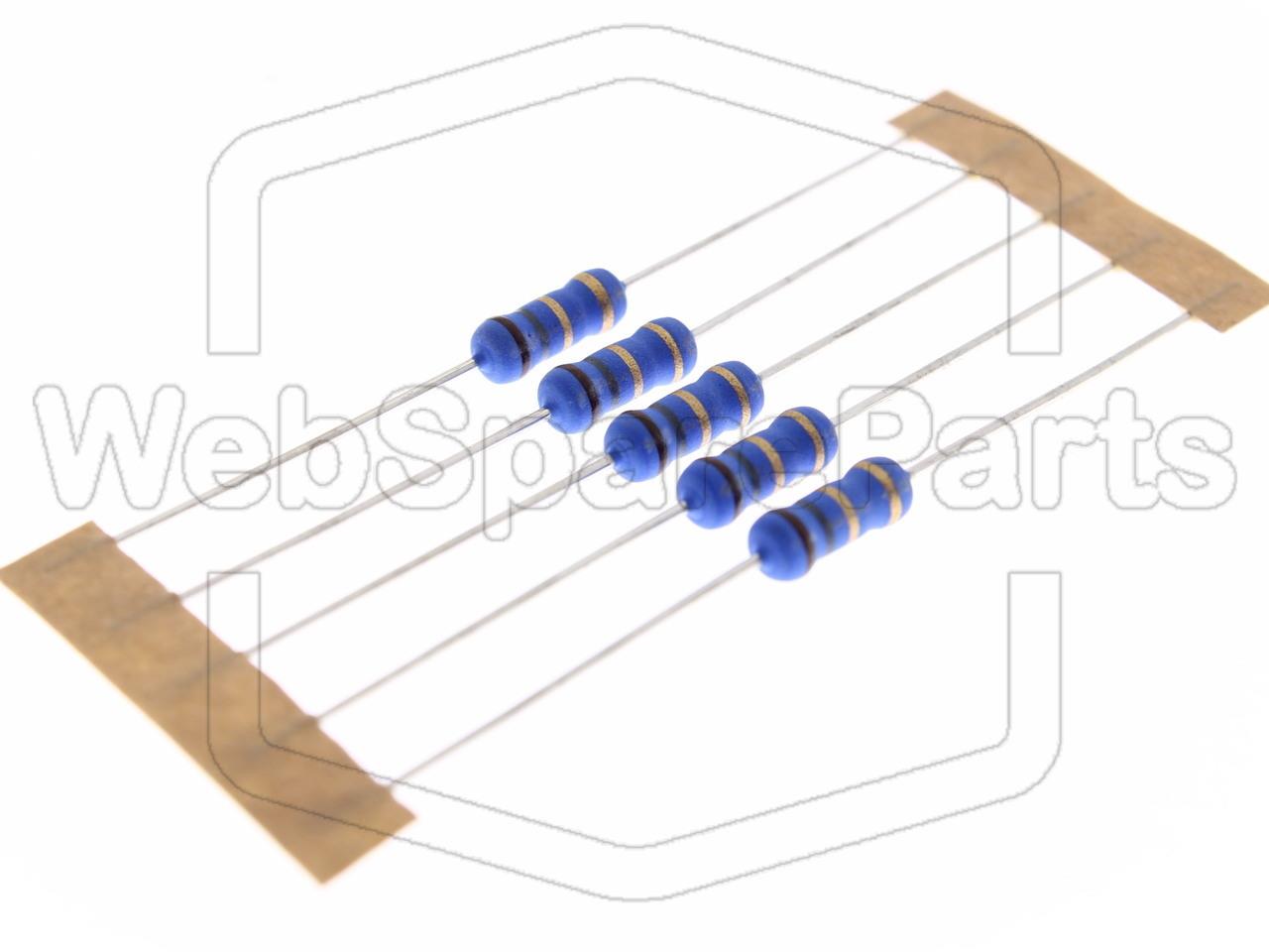 5x Resistenza a film metallico 1.8R 1W ±5% Ø4x10mm