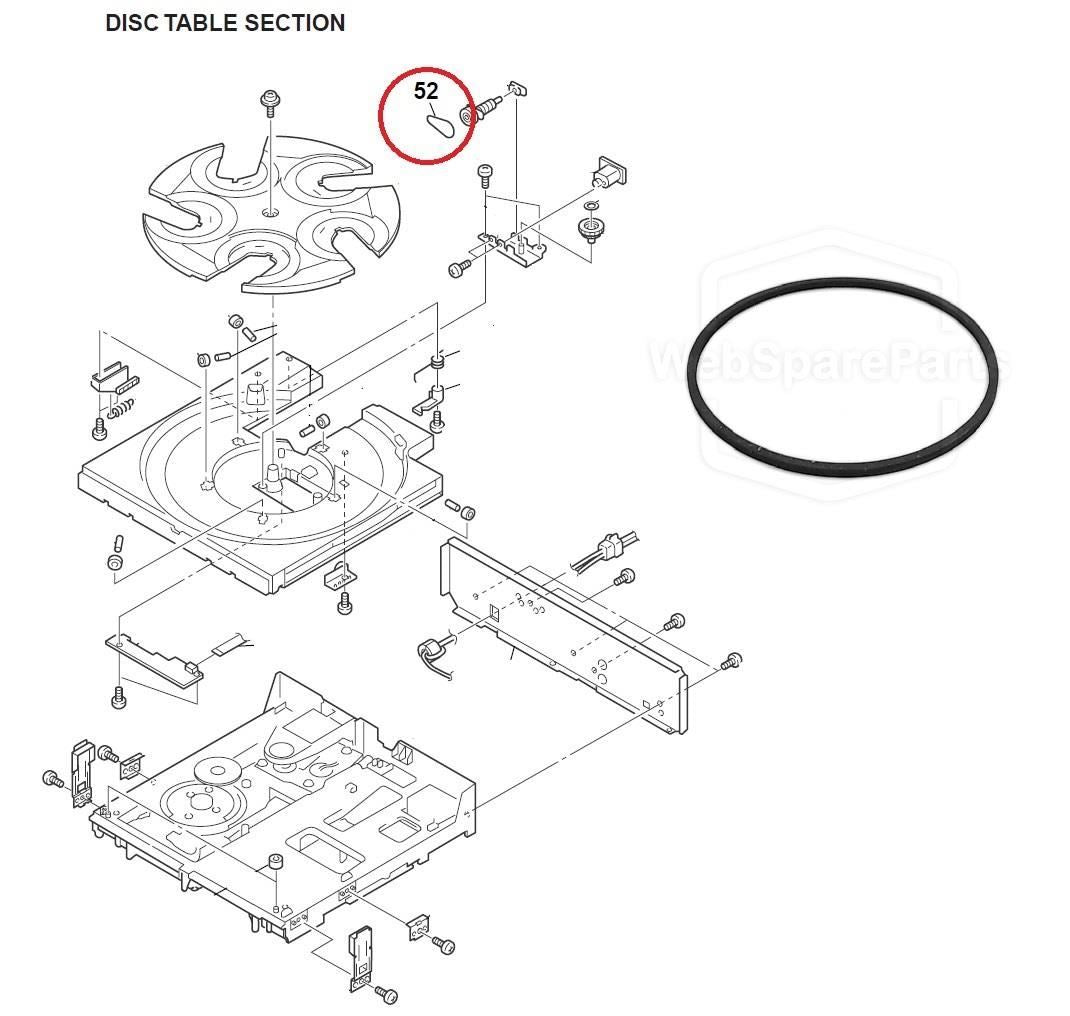 Cinghia (TABLE DISC) per lettore CD Sony CDP-C235