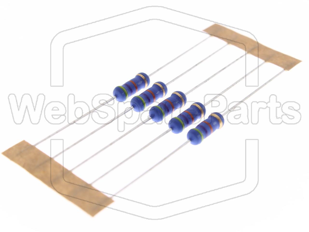 5x Resistenza a film metallico 47kR 1W ±5% Ø4x10mm
