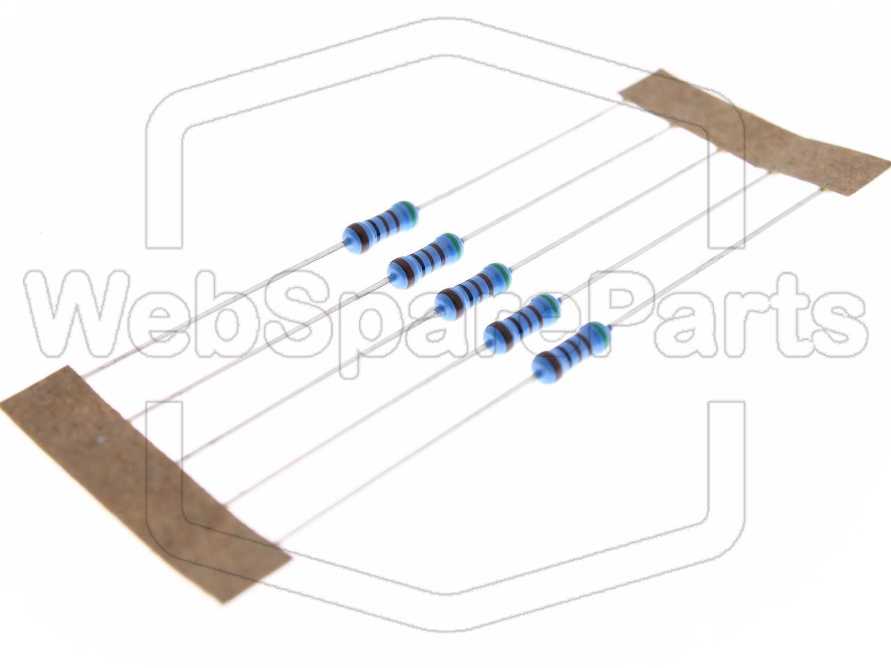 5x Resistenza a film metallico 511R 0.6W ±1% Ø2.5x6.5mm