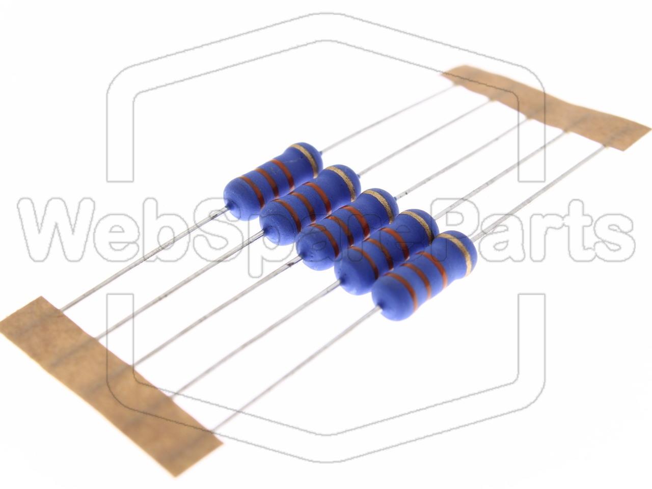5x Resistenza a film metallico 33kR 2W ±5% Ø5x12mm