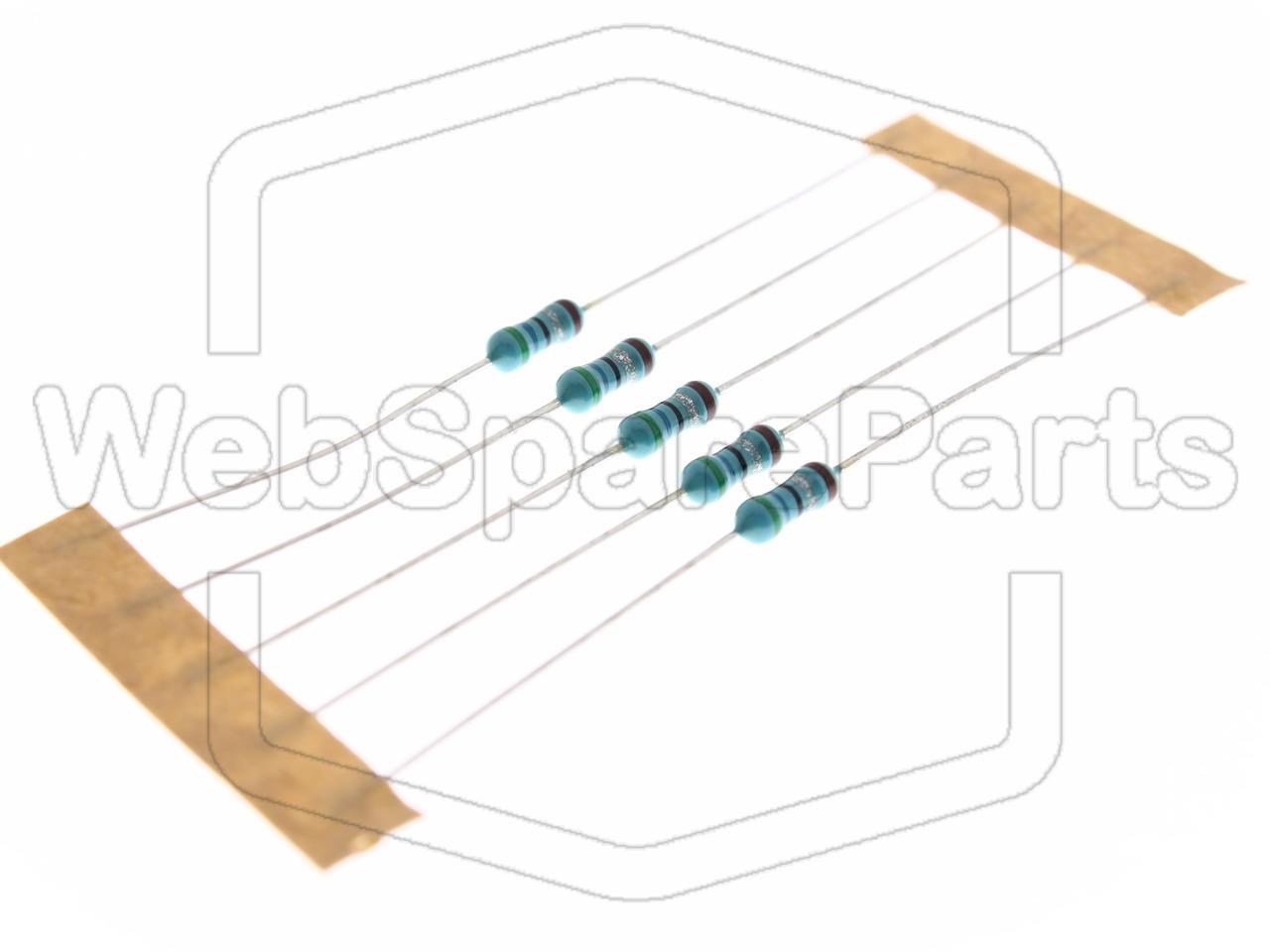 5x Resistenza a film metallico 5.6R 0.6W ±1% Ø2.5x6.8mm