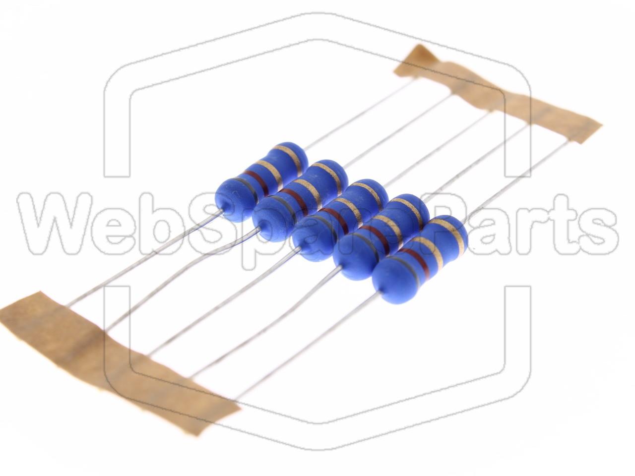 5x Resistenza a film metallico 8.2R 2W ±5% Ø5x12mm