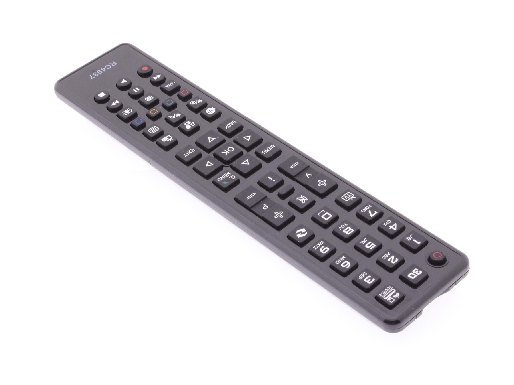 Replacement TV Remote Control for RC4937