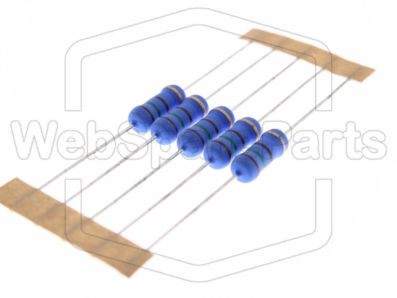 5x Resistenza a film metallico 150R 2W ±5% Ø5x12mm
