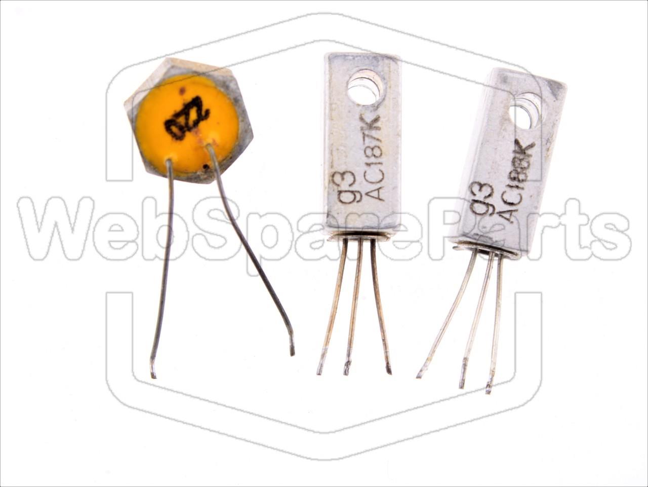 Vintage Grundig Transistors AC187K & AC188K Used