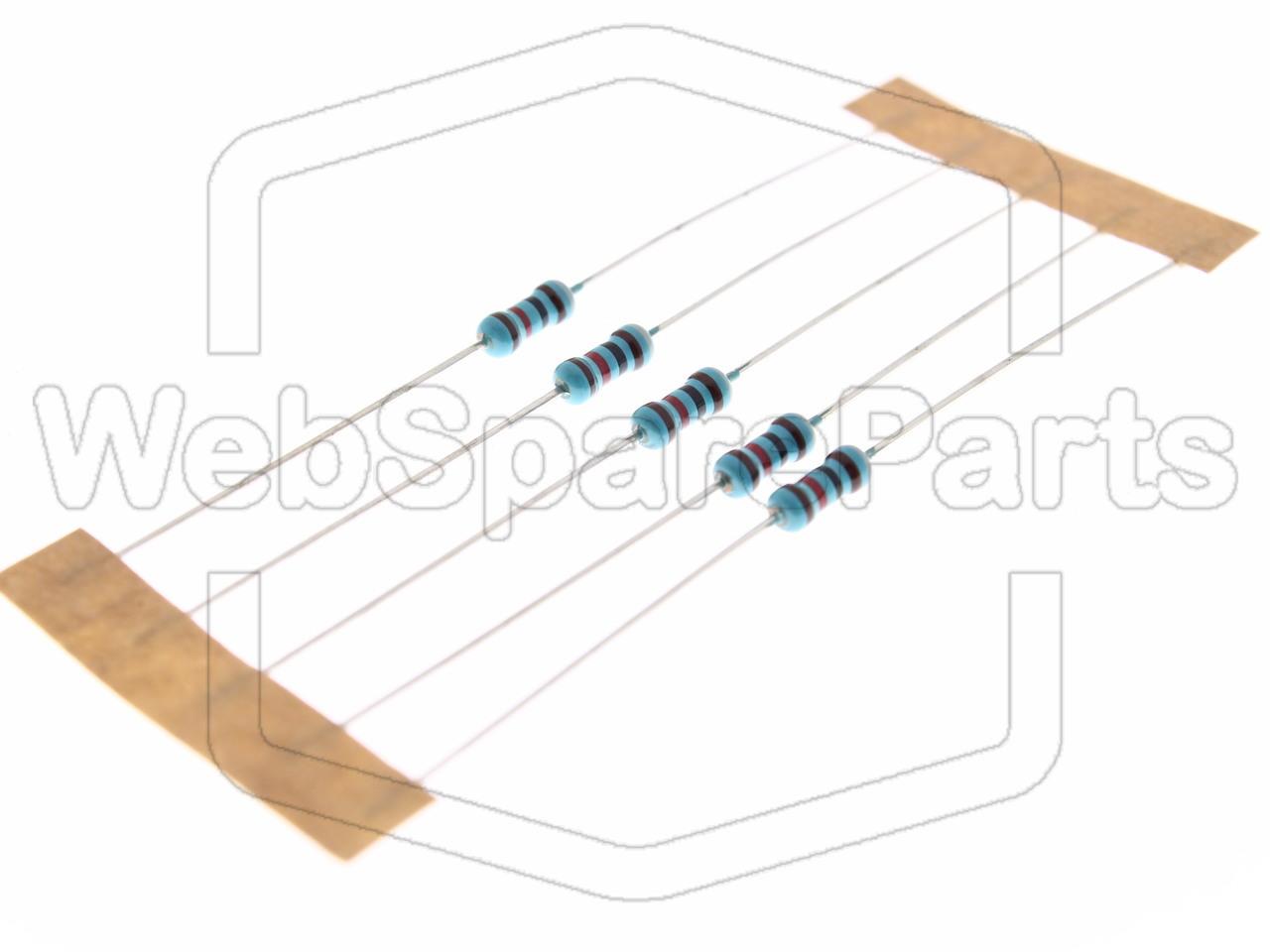 5x Resistenza a film metallico 91kR 0.6W ±1% Ø2.5x6.8mm