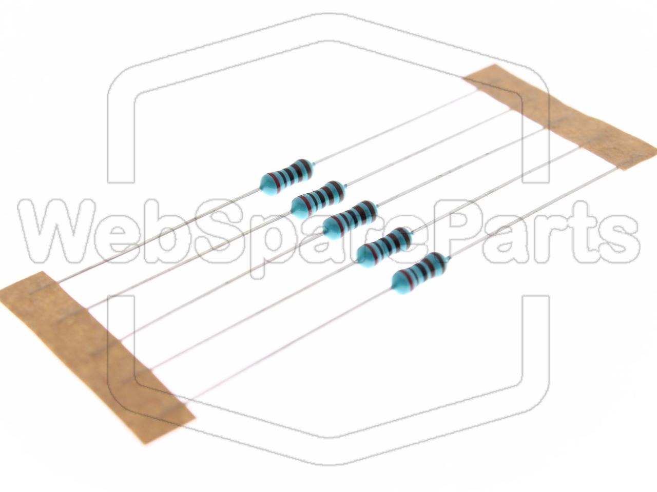 5x Resistenza a film metallico 2kR 0.6W ±1% Ø2.5x6.8mm