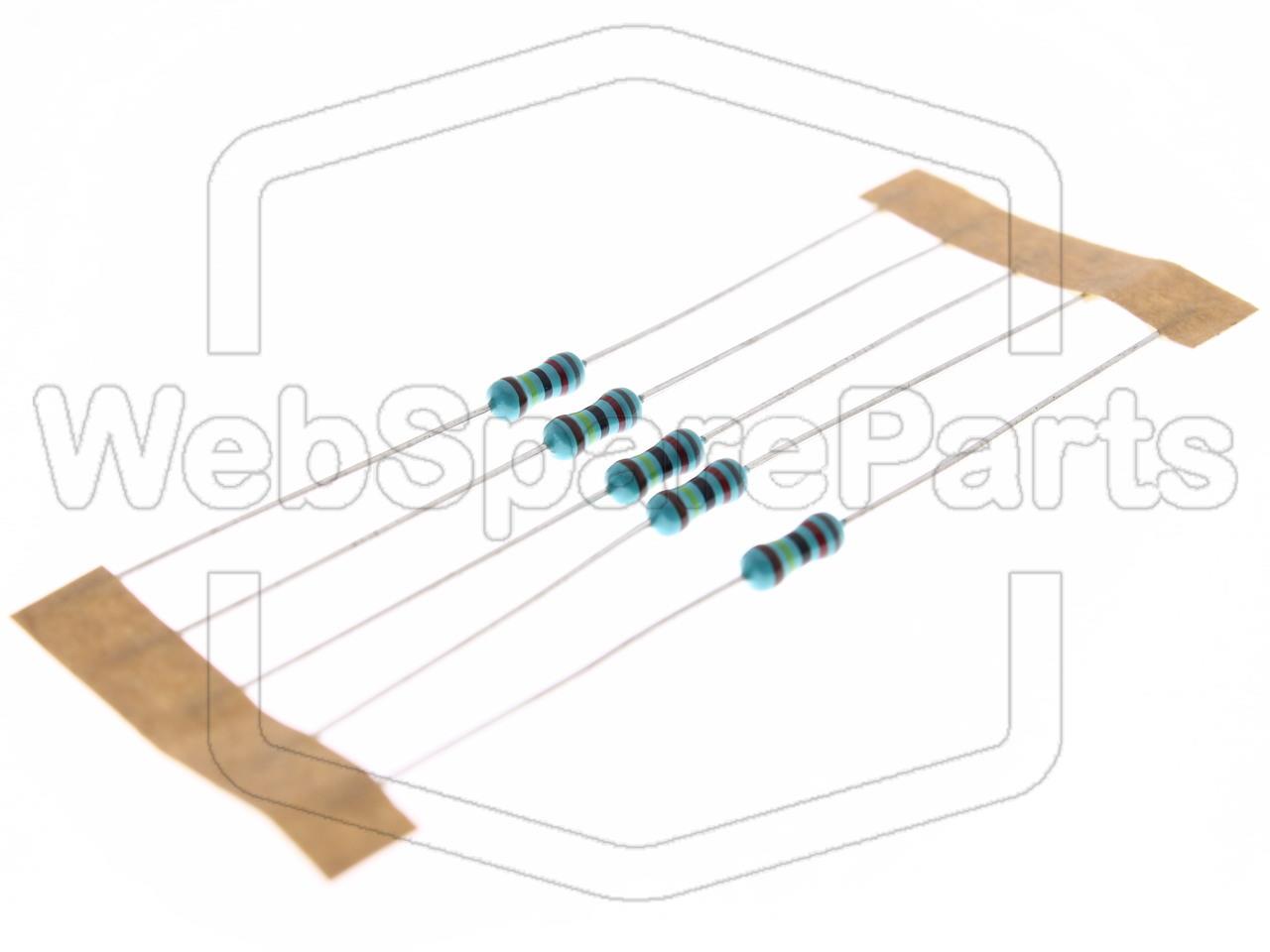 5x Resistenza a film metallico 8.2MR 0.6W ±1% Ø2.5x6.8mm