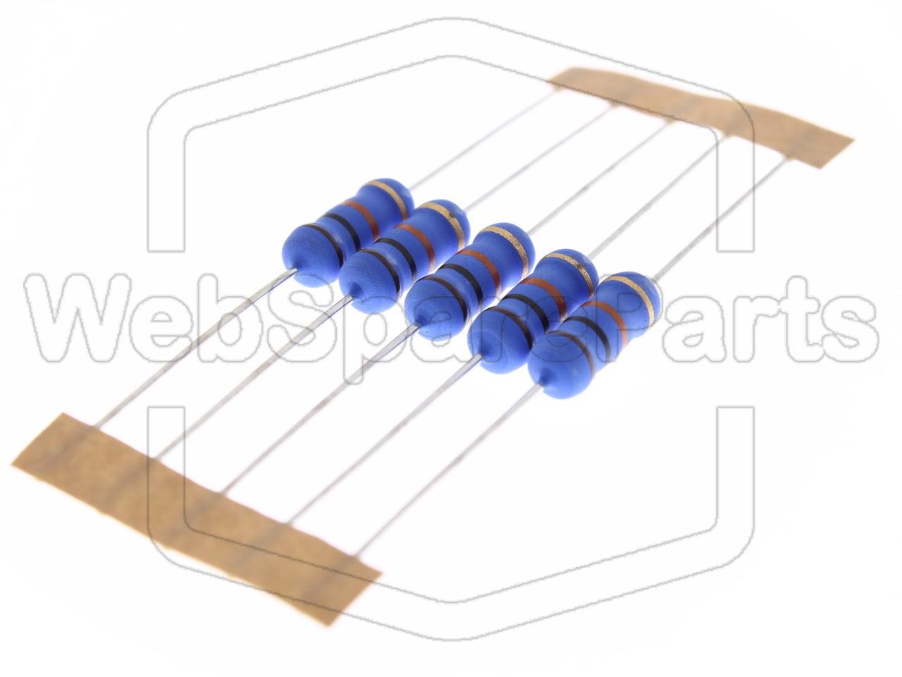 5x Resistenza a film metallico 10kR 2W ±5% Ø5x12mm