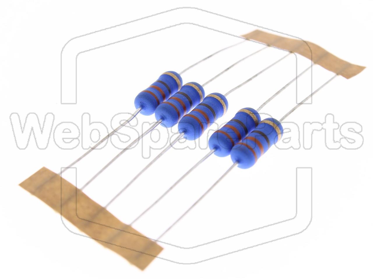 5x Resistenza a film metallico 330R 2W ±5% Ø5x12mm