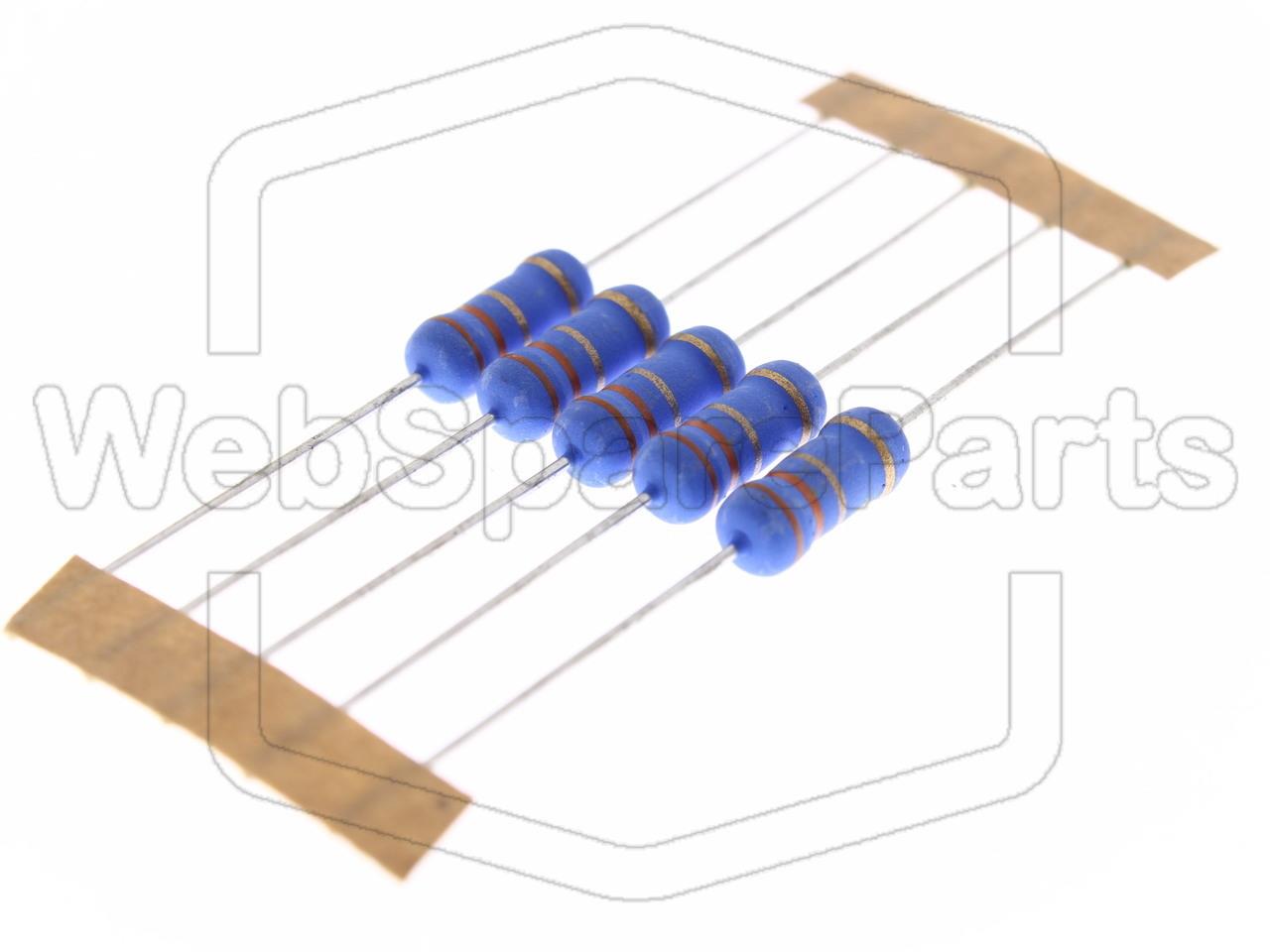 5x Resistenza a film metallico 3.3R 2W ±5% Ø5x12mm
