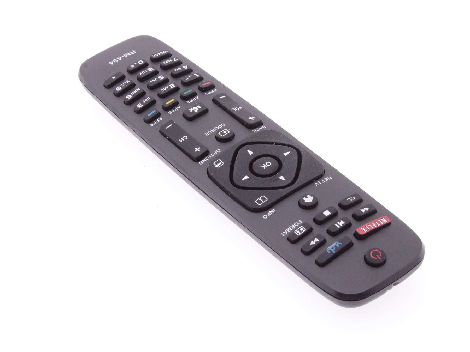 Replacement TV Remote Control for Philips RM-494 NETFLIX