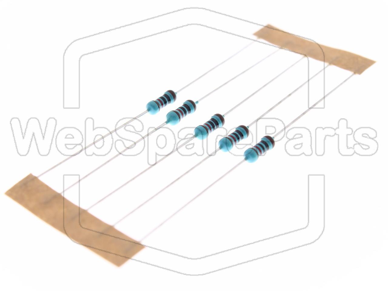5x Resistenza a film metallico 120R 0.6W ±1% Ø2.5x6.8mm